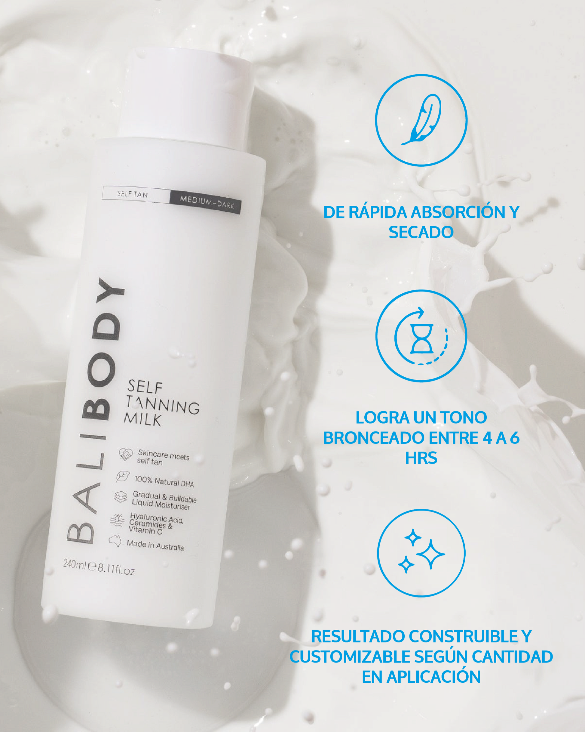 autobronceante de rápida absorcion